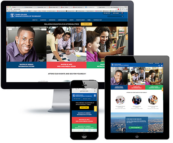 Touro College Graduate School of Technology Responsive Website