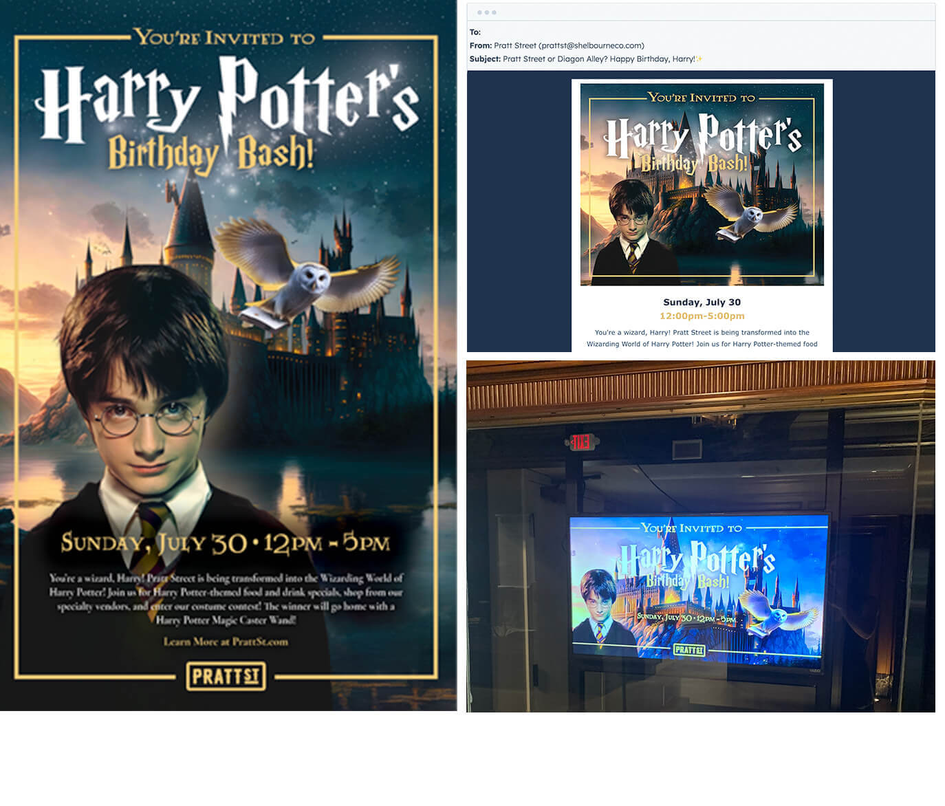 Pratt St Harry Potter Birthday Bash Event